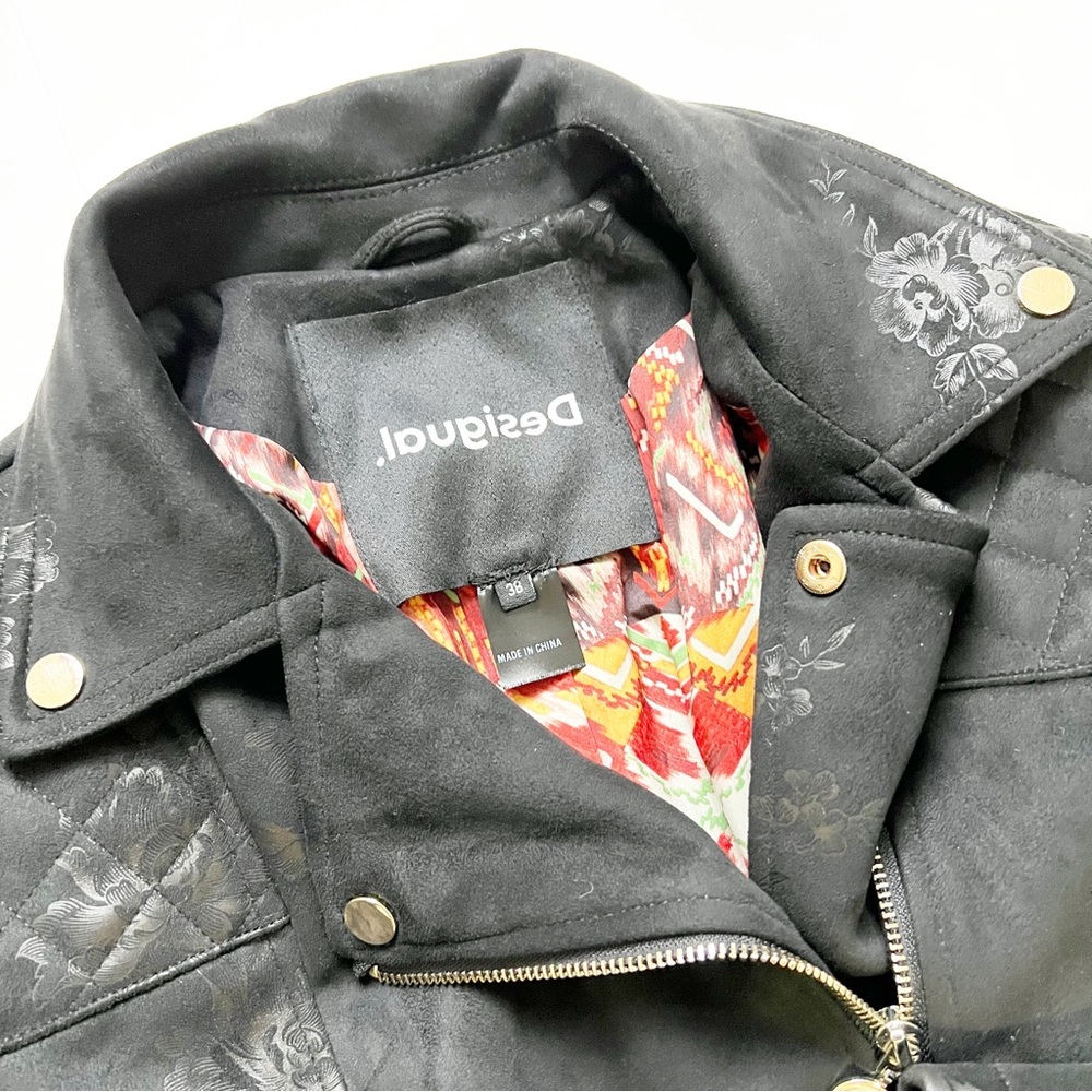 Desigual Slim Floral Biker Moto Jacket - Picture 6 of 8